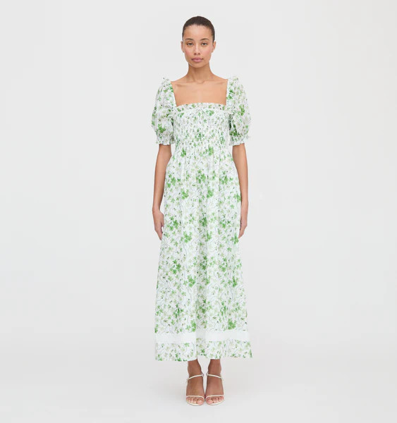 The Scarlett Nap Dress - Green Sweet Peas | Hill House Home US