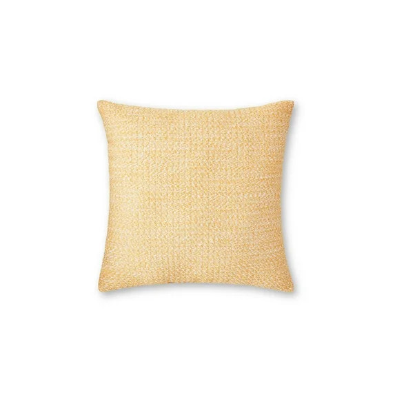 Better Homes & Gardens 18" x 18" Yellow Woven Outdoor Pillow | Walmart (US)