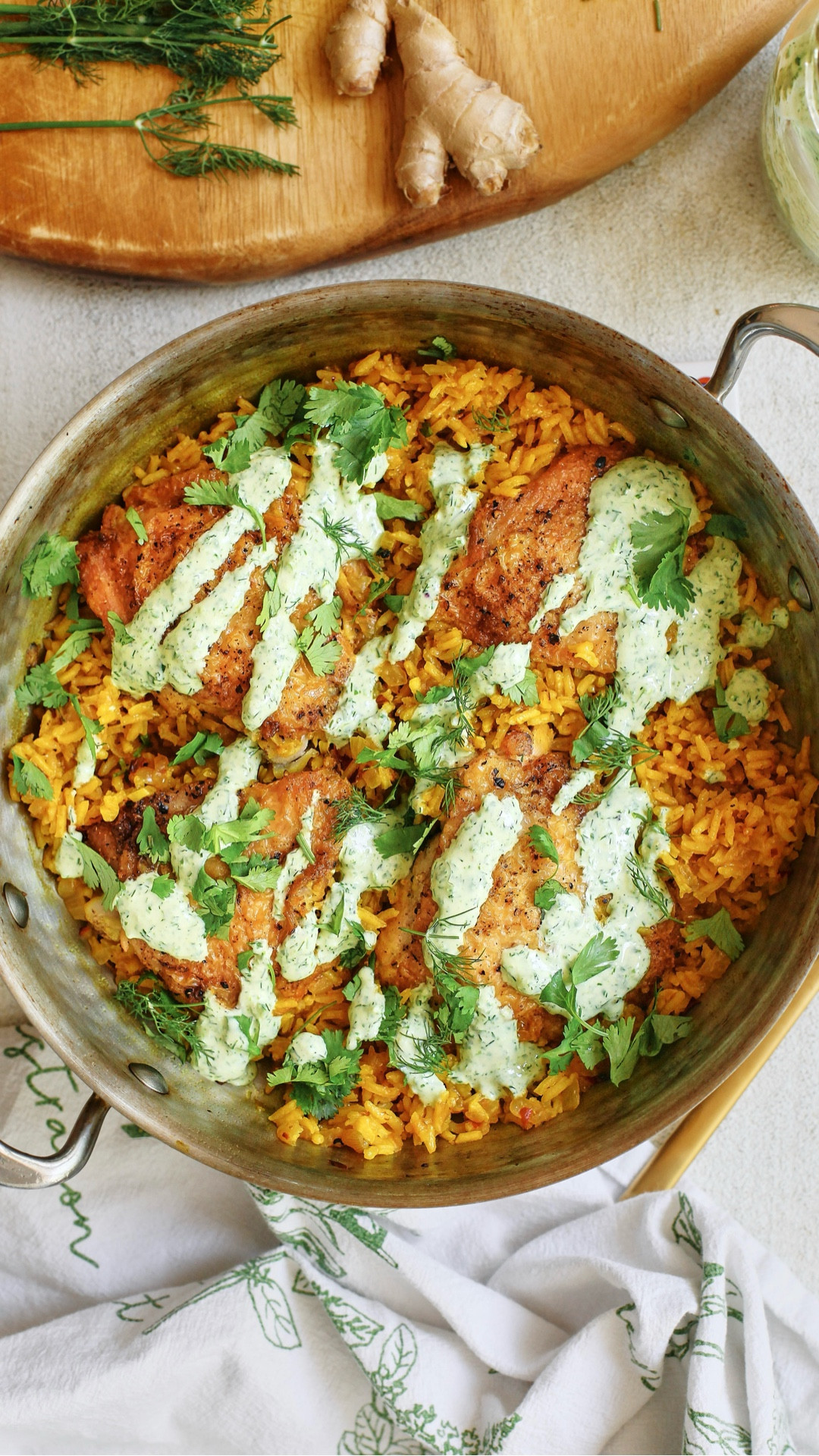 GOLDEN chicken & rice 🌟🍗🍚 

It's cozy, it's vibrant, it's EASY and all comes together in one pot. A weeknight dreeeaaammmm.

I love playing around with different versions of this dish but this one is by far the coziest. Also the herby yogurt sauce is so bright and makes this dish really pop. 🌿

The full recipe is up on the blog if you want to print it out: https://britacooks.com/one-pot-golden-chicken-and-rice/

#onepotmeal #dinnerideas #chickenandrice #onepot #comfortfood #weeknightdinner

#LTKHome #LTKFindsUnder100 #LTKSeasonal