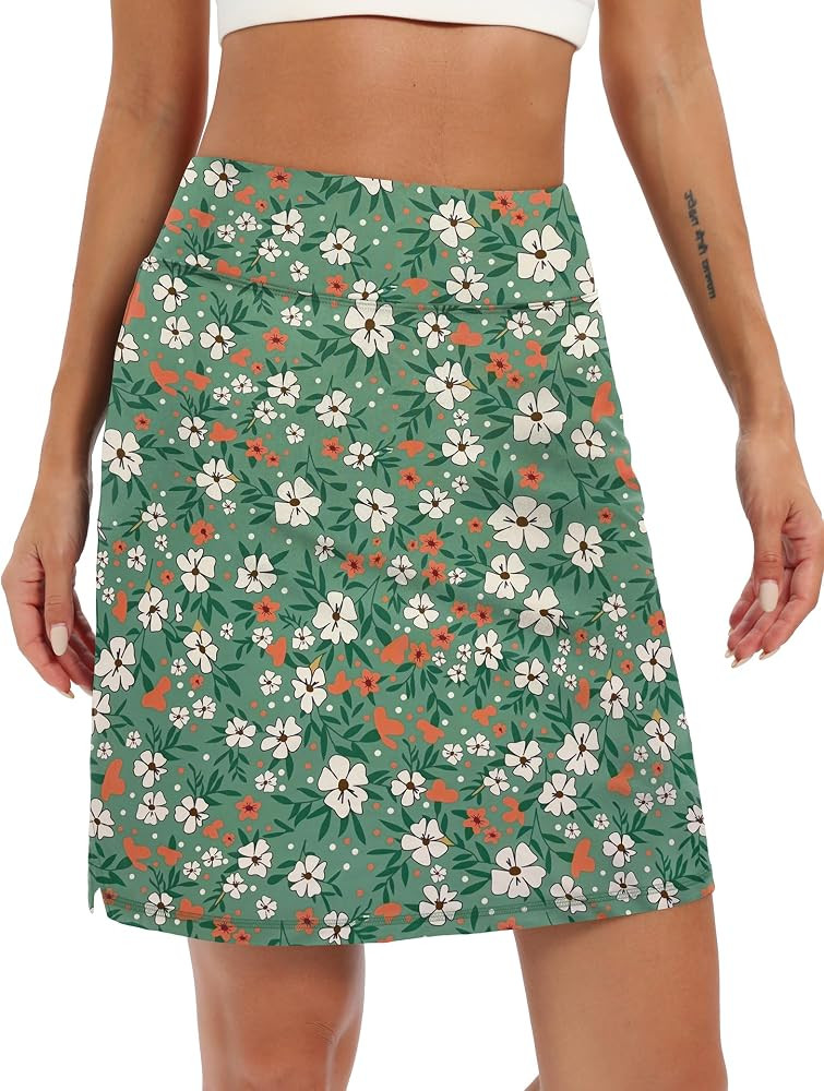 LouKeith 20’’ Knee Length Skorts Skirts for Women Tennis Skirts Athletic Golf Skorts Casual W... | Amazon (US)