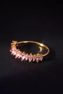 Jackie Mack 18k Gold Fuschia Arctic Ring | Anthropologie (US)