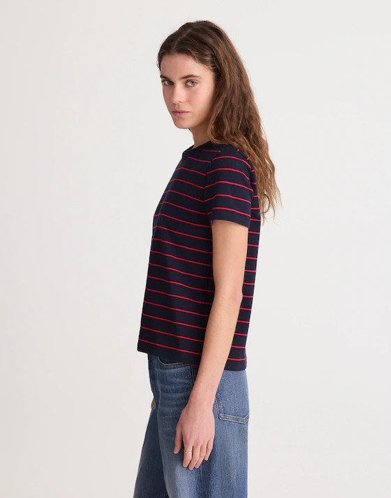 The Perfect Crewneck Tee in Allday Jersey | Madewell