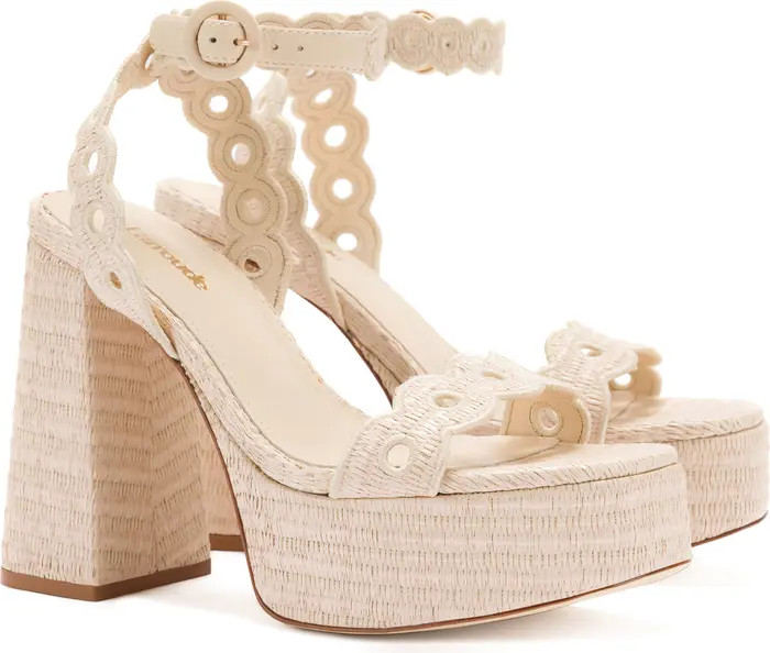 Dolly Embroidered Raffia Platform Sandal (Women) | Nordstrom