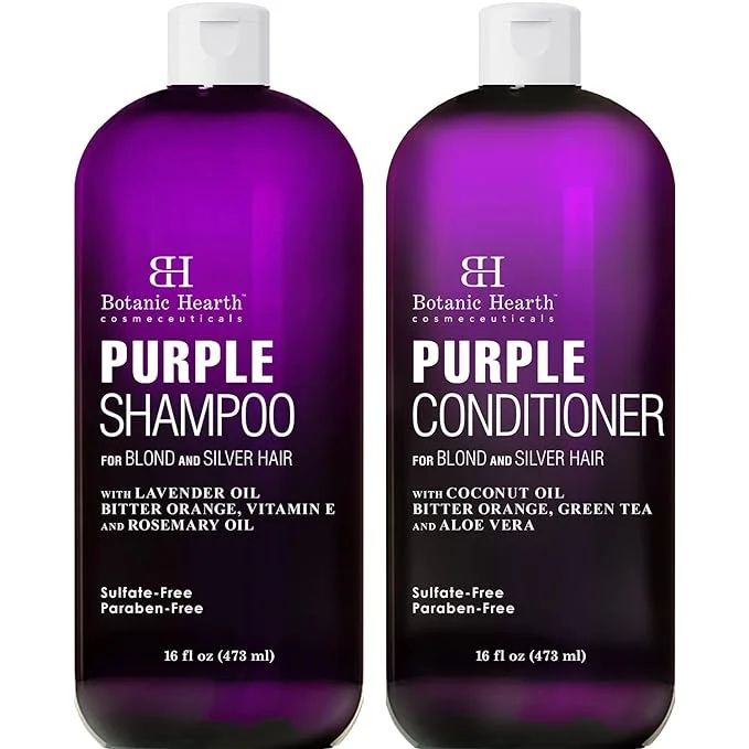 Botanic Hearth Purple Shampoo and Conditioner Set for Blonde Color Treated Hair -16 fl oz Each | Walmart (US)