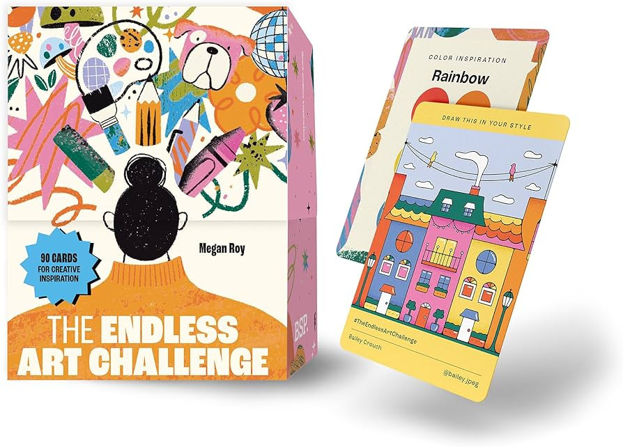 The Endless Art Challenge Card Deck, 90 Creativity Prompt Cards | Amazon (US)