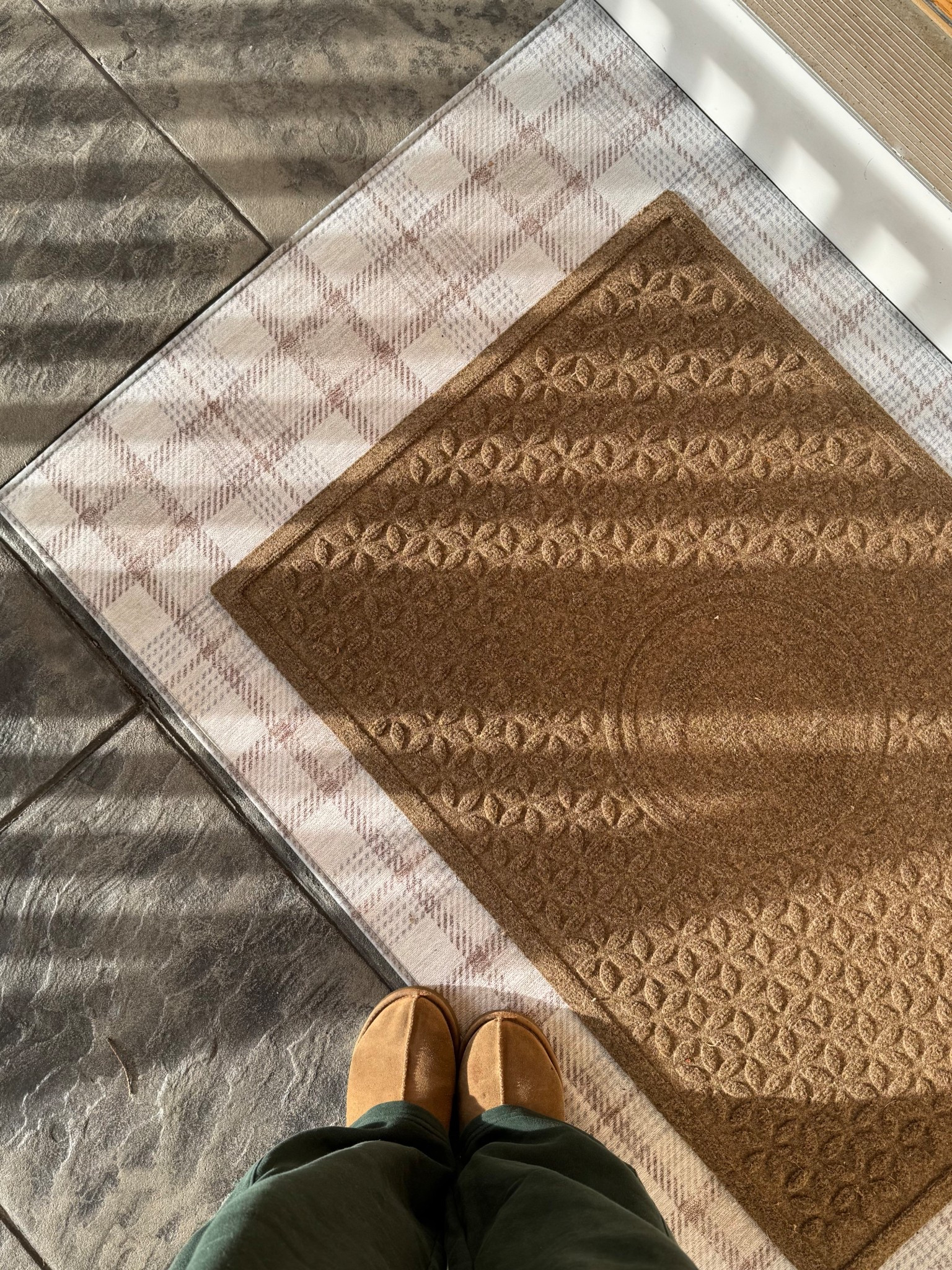 Indoor/ outdoor  rug/mat for fall🍁🍂🍃

3x5 in the plaid mat
Large, khaki in the initial mat


Fall decor// front porch decor

#LTKFallSale #LTKHalloween #LTKHome