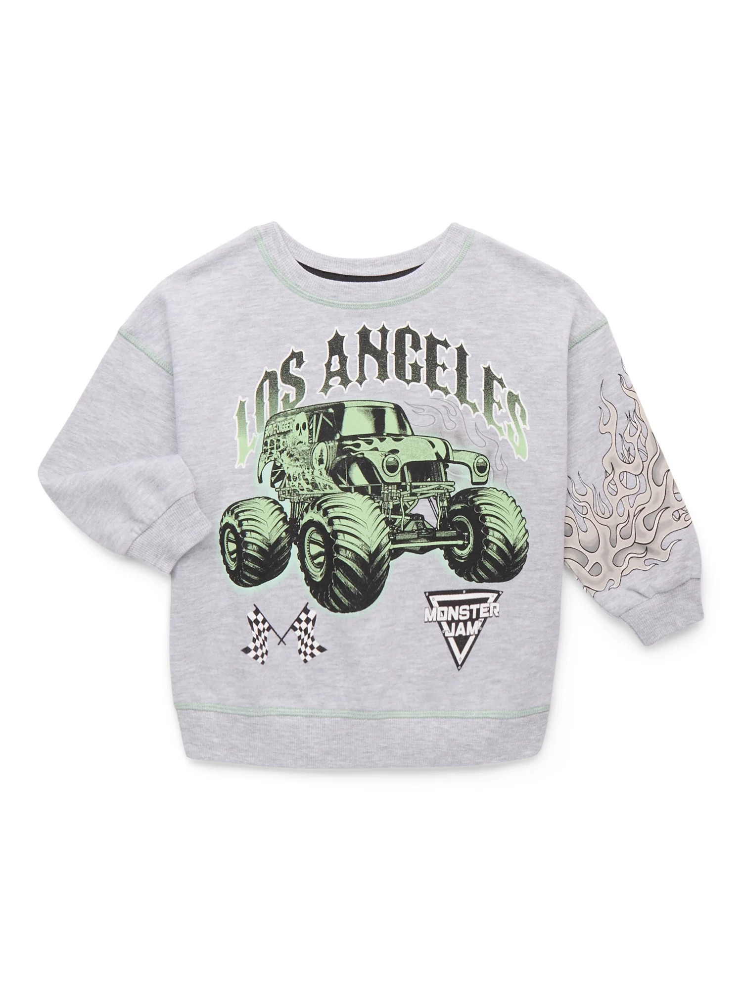 Monster Jam Toddler Boys Graphic Crewneck Sweatshirt, Sizes 12 Months-5T | Walmart (US)