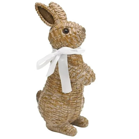 Easter Bunny Ornaments, Woven Willow Rabbit Figurines Crafted with Resin, for Living Room Patio D... | Walmart (US)