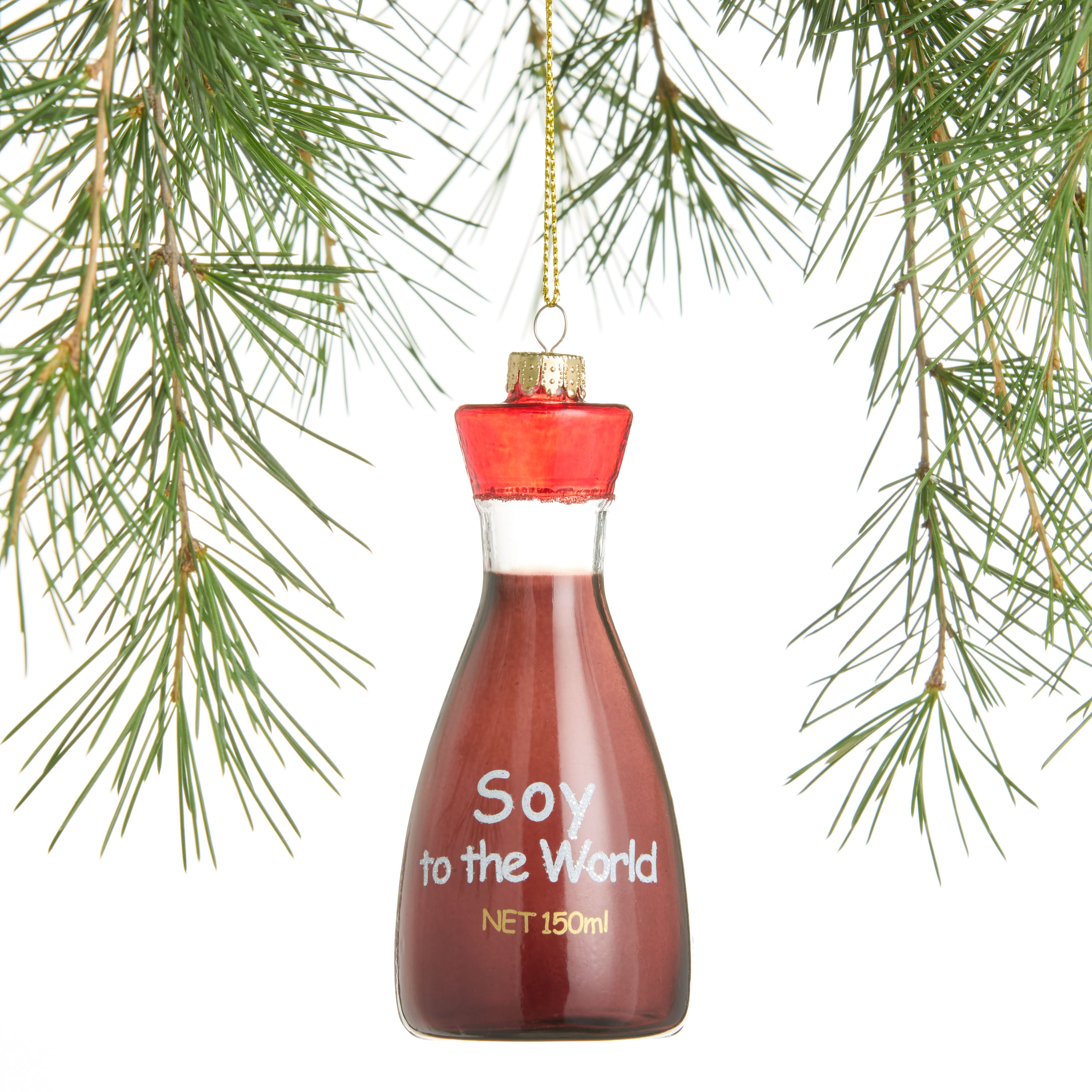 Glass Soy Sauce Ornament | World Market