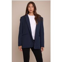 Navy Oversized Blazer | PrettyLittleThing UK