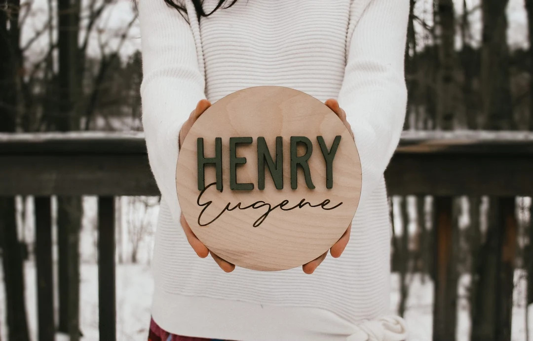 Birth Announcement Sign Baby Name Sign Custom Baby Name Sign Personalized Newborn Birth Announcem... | Etsy (US)