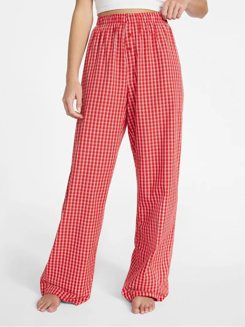 No Boundaries Sleepwear Cotton Boxer Pants, 31'' Inseam, Women's XS-XXL | Walmart (US)