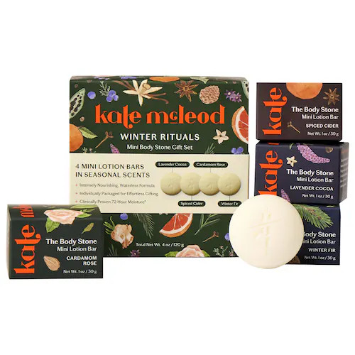 Kate McLeod Winter Rituals Mini Body Stone Gift Set - 4 Mini Lotion Bars | Sephora (US)