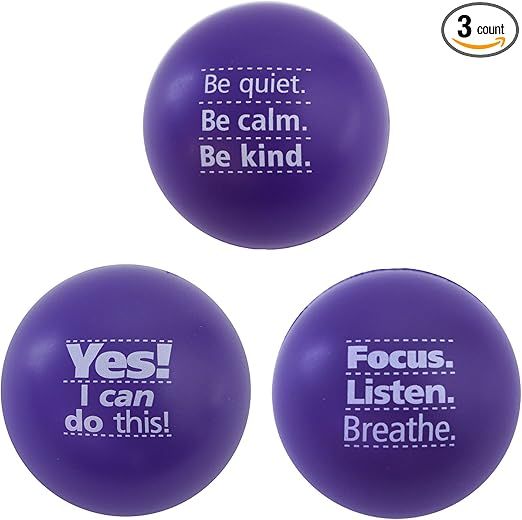 Teacher Peach Motivational Stress Ball Assortment, 3 Pack, Stress Relief Toys for Kids and Adults... | Amazon (US)