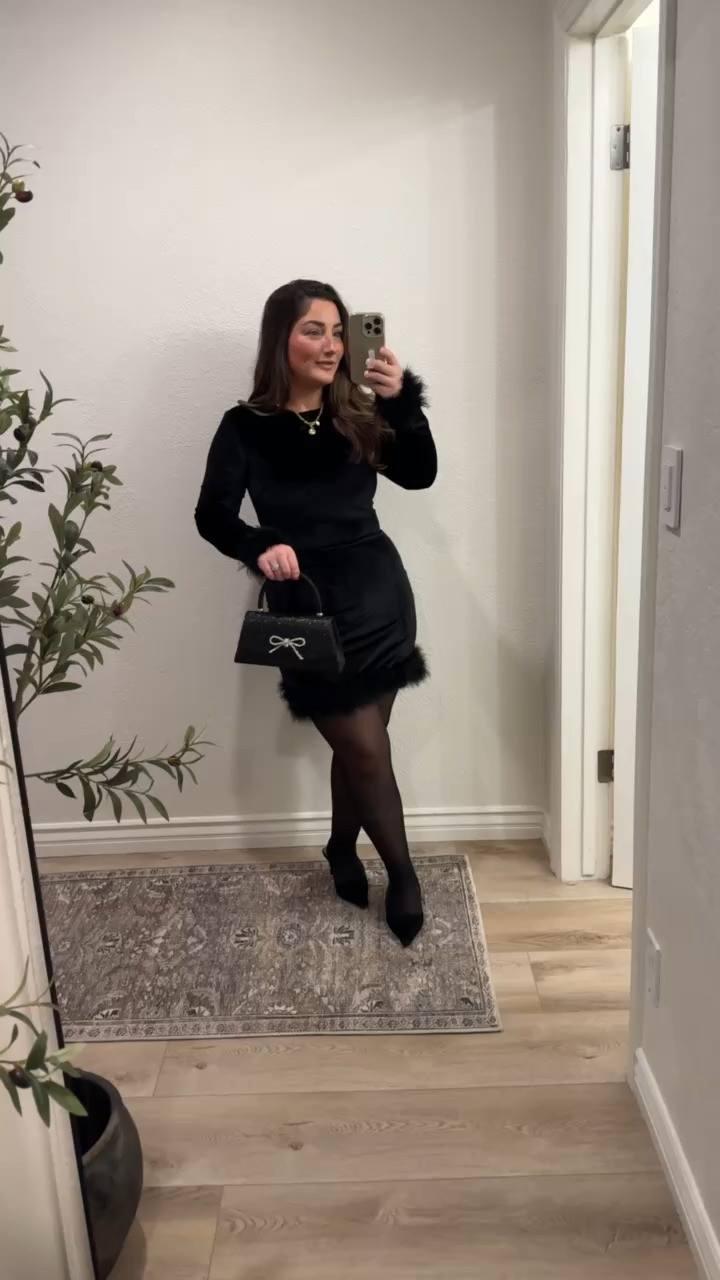 Petite friendly holiday outfit inspo! 

Velvet dress size small
kitten heels run tts

Amazon fashion, petite fashion, holiday party, new year's eve 

 #LTKHoliday #LTKWatchNow #LTKSeasonal