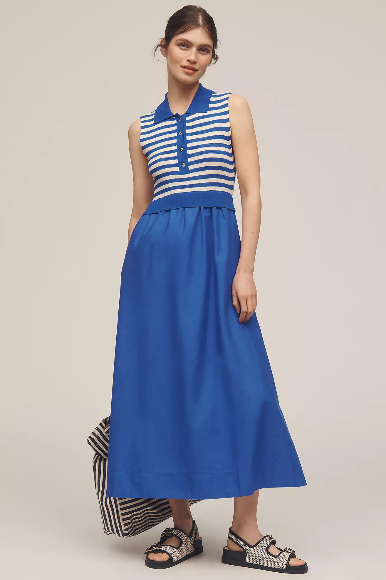 By Anthropologie Thea Polo Collar Sleeveless Dress | Anthropologie (US)