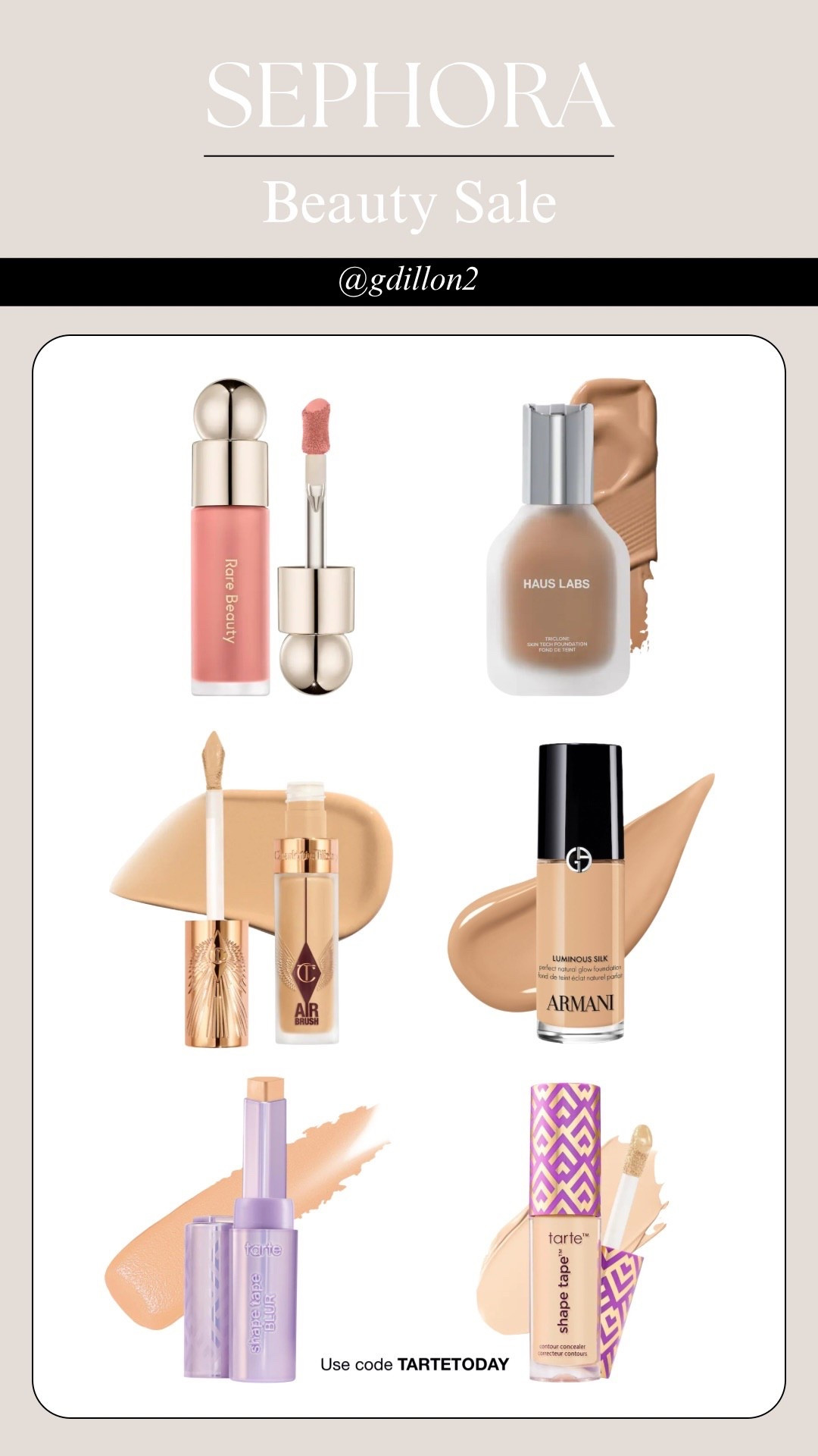 Sephora Beauty Sale!
Get the tarte shape tape collection today! use code: TARTETODAY

#LTKbeauty #LTKU #LTKsalealert