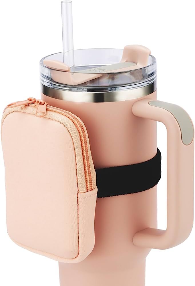 BRATEAYA Cup Pouch Bag for Stanley 40 oz 30 oz Tumbler with Handle, Pink Stanleys Cup Belt Bag, G... | Amazon (US)