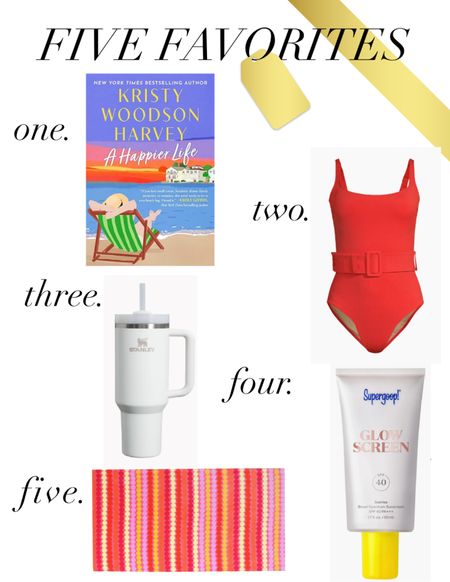 Five favorites for those Long Beach days

Beach books, beach reads, women’s fiction, bathing suits, Stanley, cups, suntan lotion, Turkish towel, Beach towel