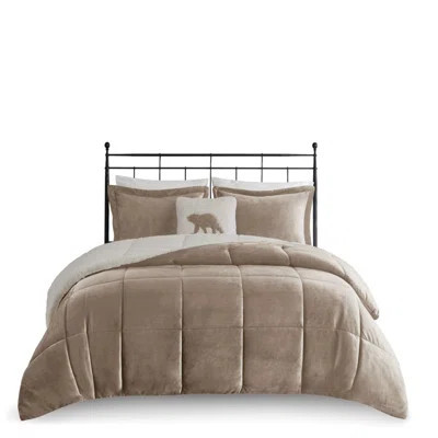 Premium Plush To Sherpa Bedding Set, Polyester Comfort, Cabin Style | Wayfair North America