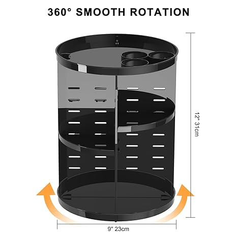 Rotating Makeup Organizer for Vanity, 360 Spinning Skincare Organizers with Adjustable Trays, Mak... | Amazon (US)