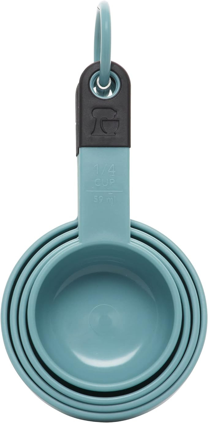 KitchenAid Classic Measuring Cups, Set of 4, Aqua Sky/Black | Amazon (US)