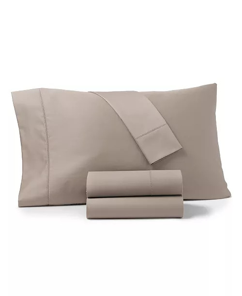 Solid 550 Thread Count 100% Cotton 4-Pc. Sheet Set, Queen | Macy's