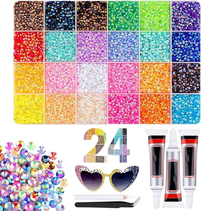Bedazzler Kit with Rhinestones, 2026 New Resin Jelly Rhinestones for Bedazzling, Multicolor 3mm F... | Amazon (US)