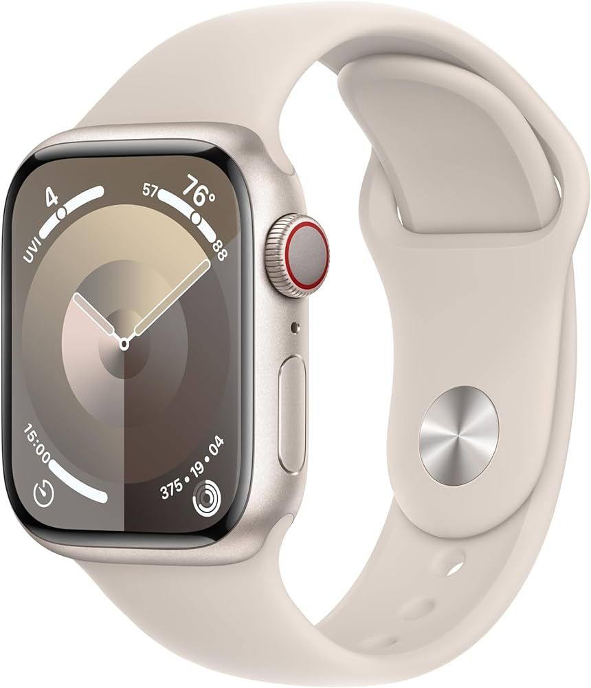 Amazon.com: Apple Watch Series 9 [GPS + Cellular 41mm] Smartwatch with Starlight Aluminum Case wi... | Amazon (US)