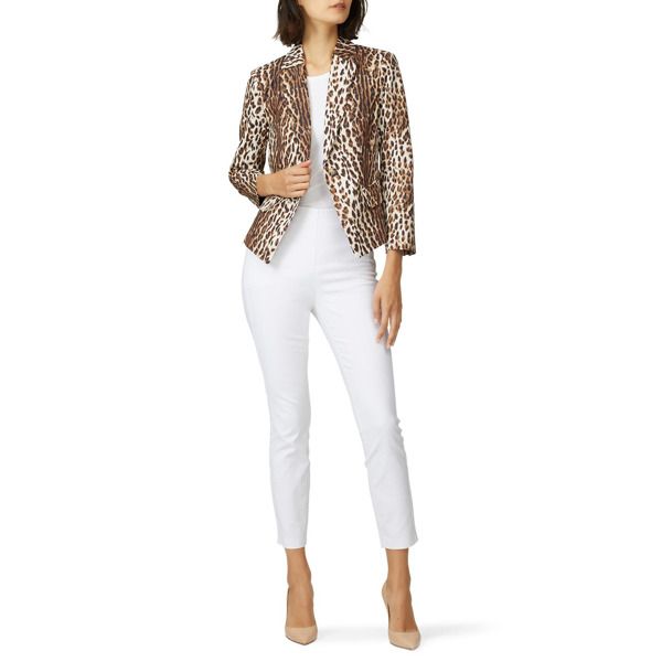 Rachel ROY Collection Leopard Printed Shrunken Blazer brown-print | Rent the Runway