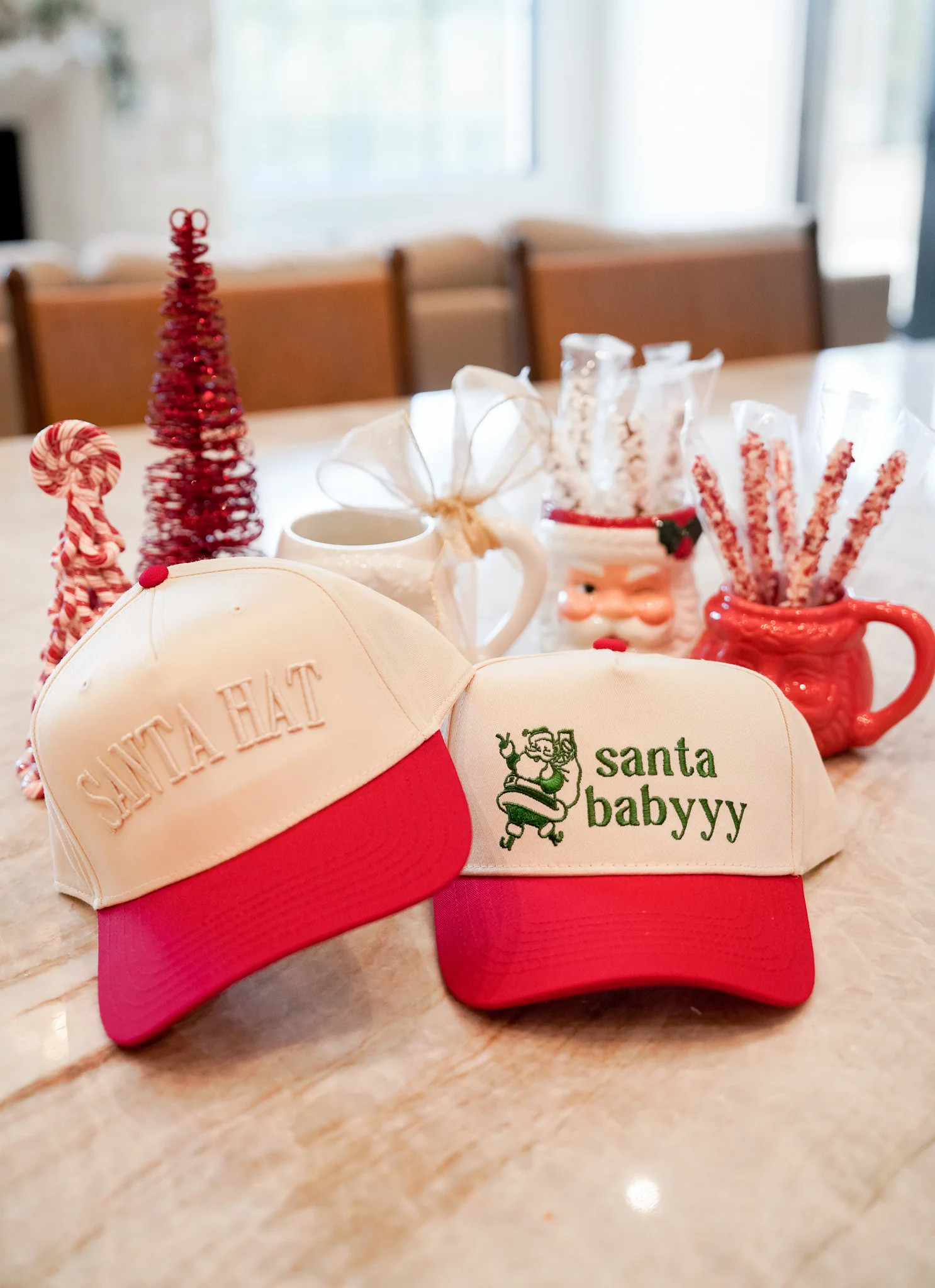 Santa Baby - Red Vintage Trucker Hat | KenzKustomz