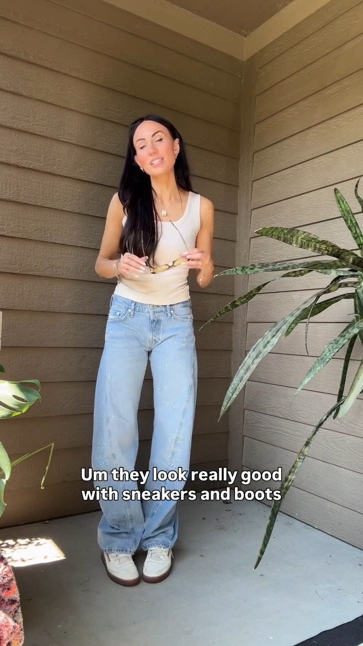 The cutest @freepeople barrel jean update. Fit is tts- I got regular length. Accessories are all on sale this weekend too! Linking in ltk.
