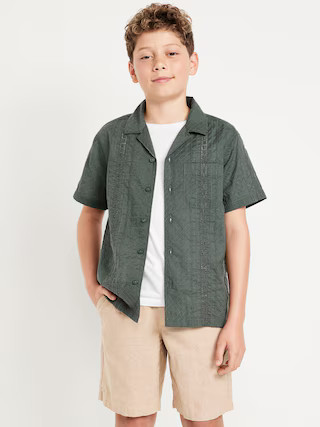 Short-Sleeve Textured Pocket Shirt for Boys | Old Navy | Old Navy (US)