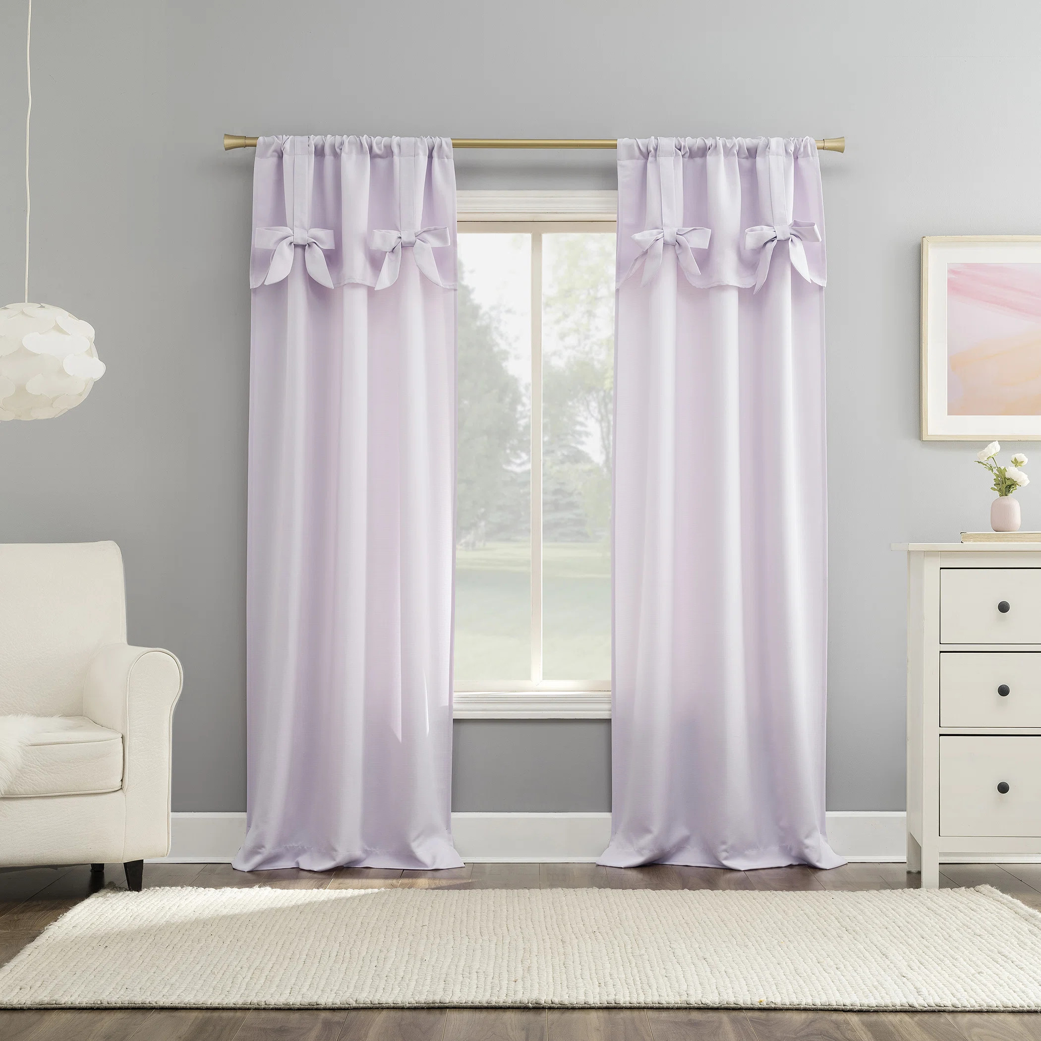 Sun Zero Emma Bow Valance Semi-Sheer Rod Pocket Curtain Panel & Reviews | Wayfair | Wayfair North America