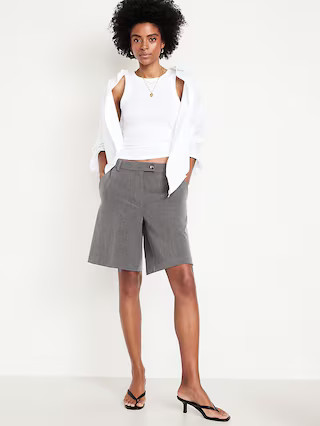 Mid-Rise Taylor Bermuda Shorts -- 10-inch inseam | Old Navy (US)