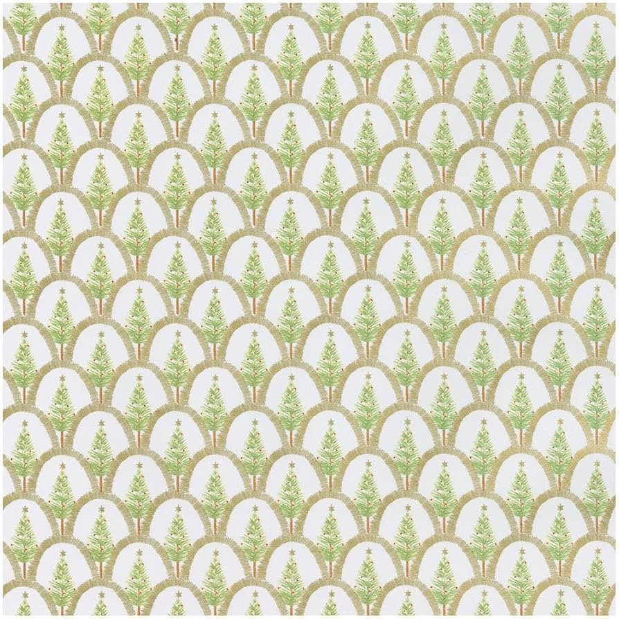 Caspari Deco Christmas Gold Gift Wrap - Two Rolls | Amazon (US)