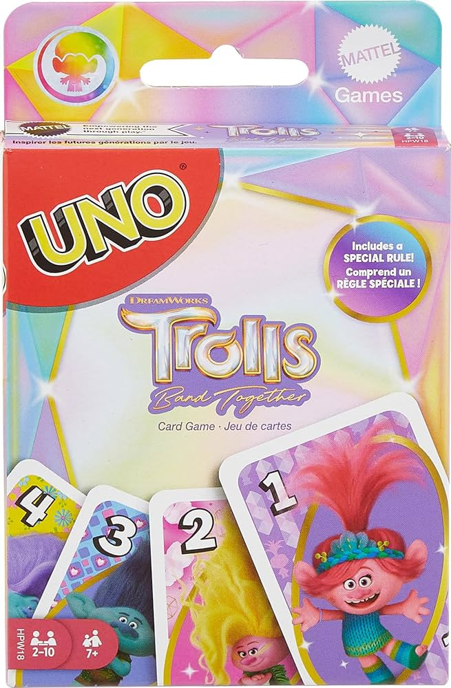 ​Mattel Games UNO Dreamworks Trolls Band Together Card Game for Family Night Travel and Camping... | Amazon (US)