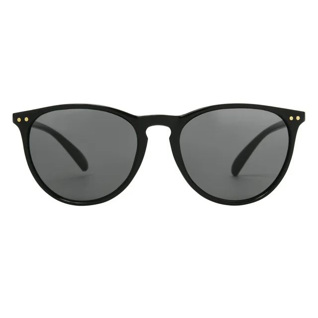 Sunsentials Women's Round Fashion Sunglasses Black | Walmart (US)