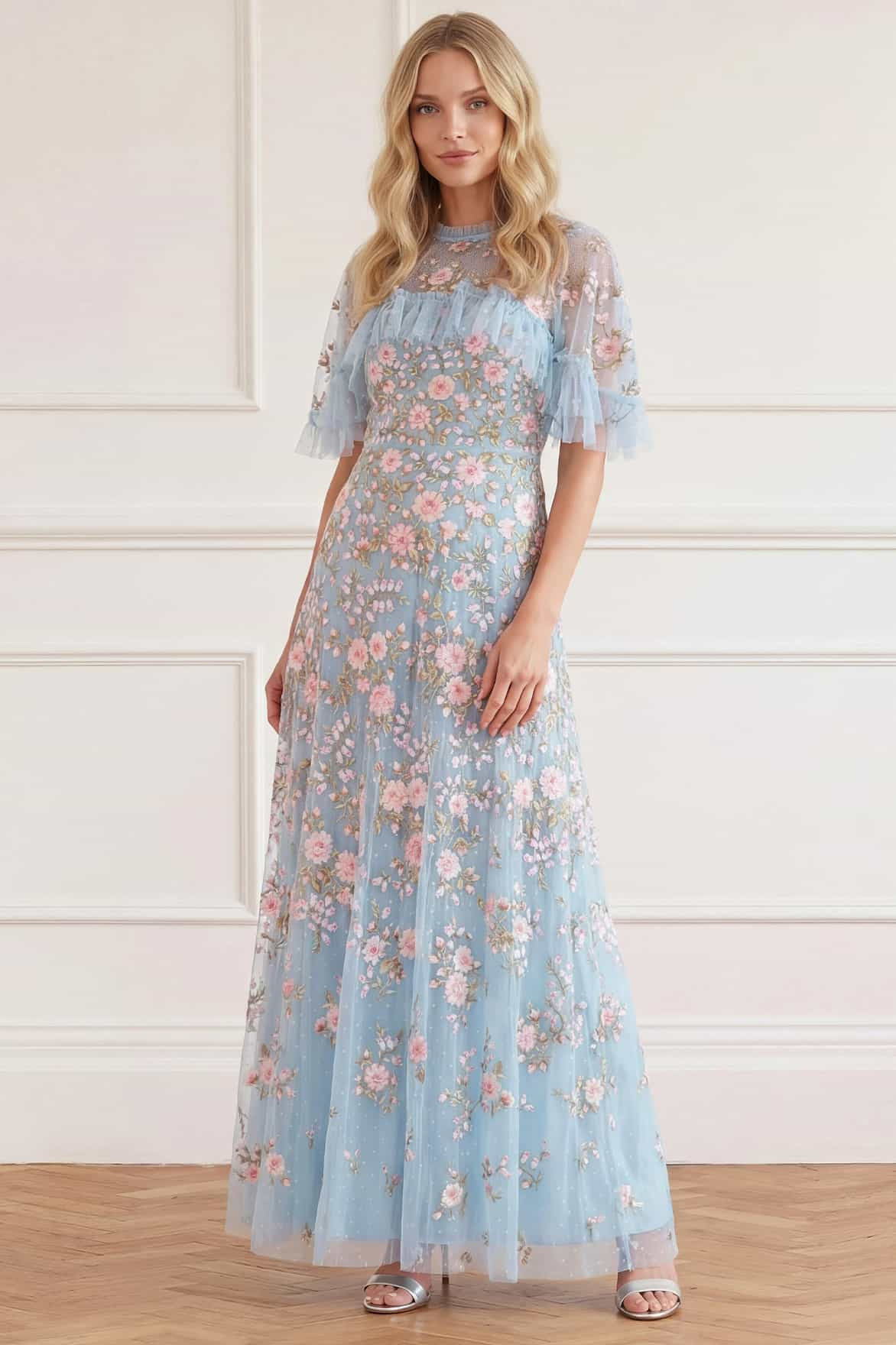 Eden Rose Cape Ankle Gown | Needle & Thread