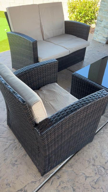 We just got this outdoor furniture set and love it! It comes in multiple colors, is a great price and the table is a nice touch!!! Great for an outdoor space! #furniture #outdoorfurniture #backyard #backyardfurniture #home #homedecor

#LTKhome #LTKVideo #LTKfamily