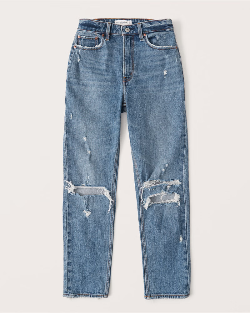 Curve Love High Rise Mom Jeans | Abercrombie & Fitch (US)