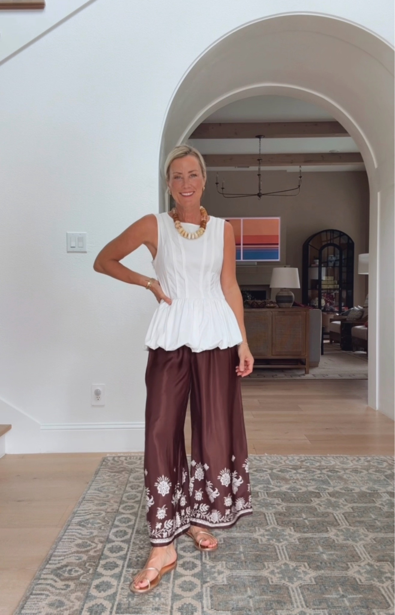 Can’t wait to style these pants for fall! Until then, loving this combo for late summer. 

Top: xs
Pants: xs

#LTKootd #LTKOver40 #LTKSeasonal