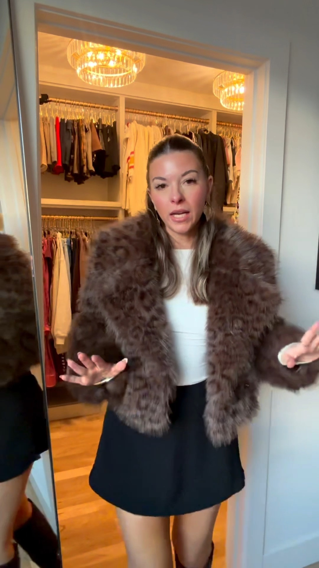 Abercrombie black mini skort paired with faux fur cropped coat and boots

Colleen code: emerson20
Loving tan code: emersonlt

Wearing my usual small top and xs bottom

Date night
Winter party
Holiday event
Fur coats
Mini skort
Boots
Nighty


#LTKFindsUnder100 #LTKgrwm #LTKSeasonal