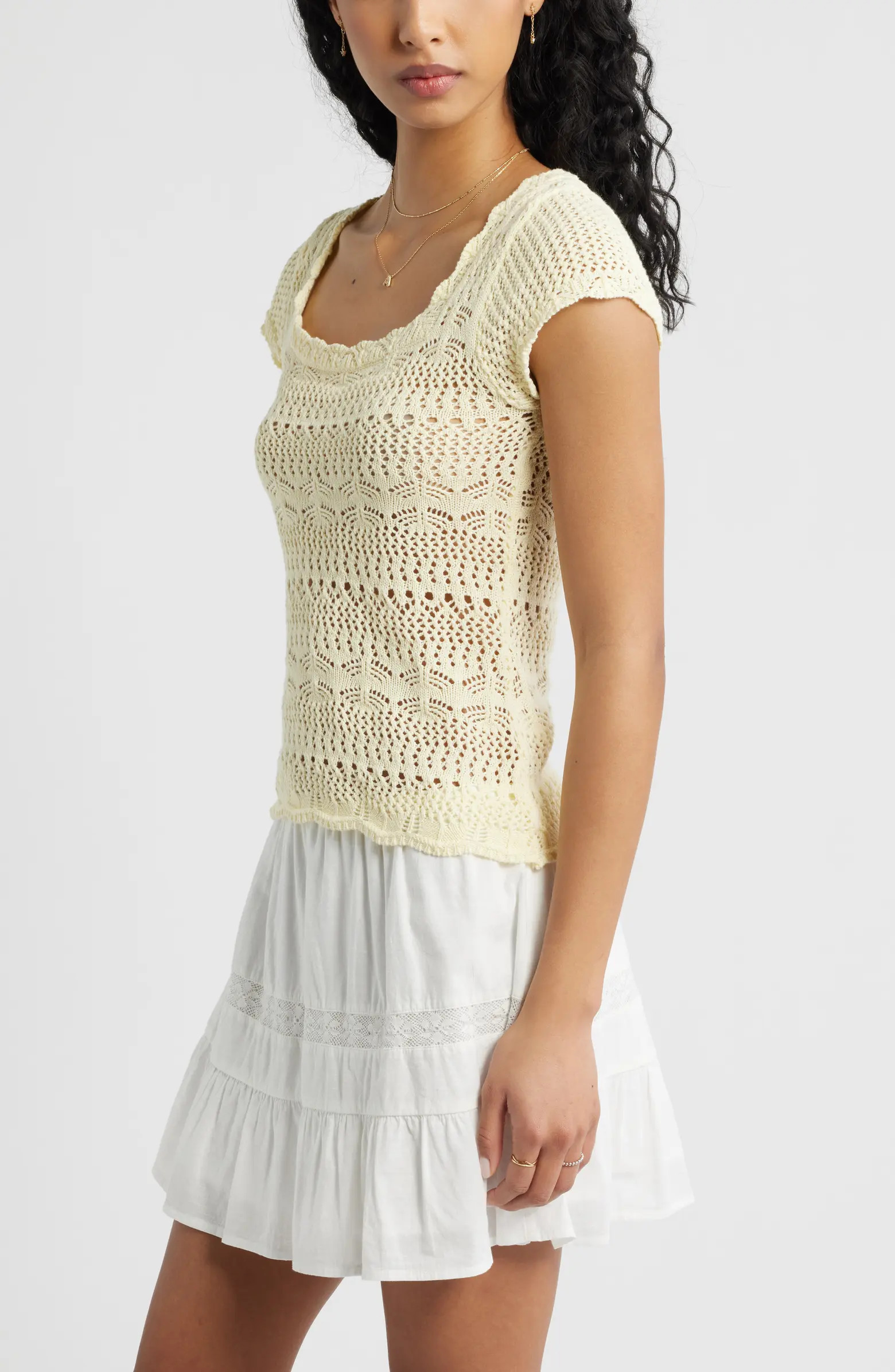 Cotton Pointelle T-Shirt | Nordstrom