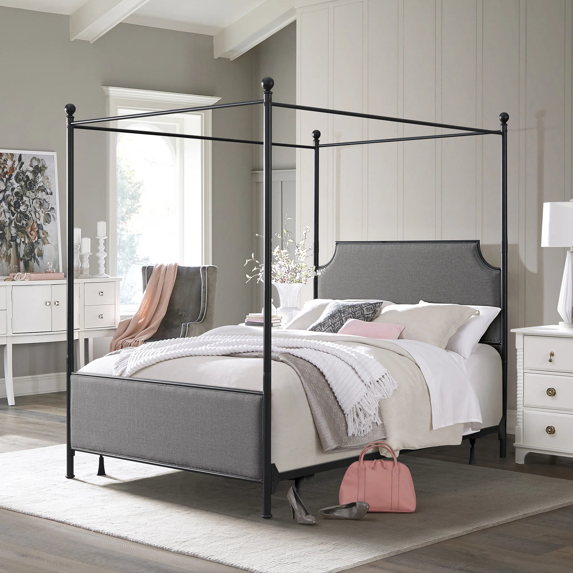 Aasif Low Profile Canopy Bed | Wayfair North America