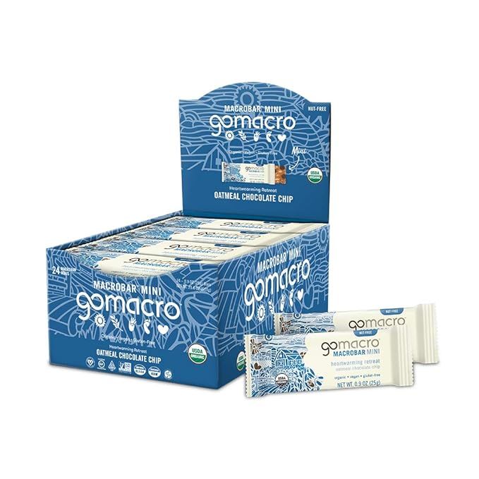 GoMacro MacroBar Mini Organic Vegan Snack Bars - Oatmeal Chocolate Chip (0.90 Ounce Bars, 24 Coun... | Amazon (US)