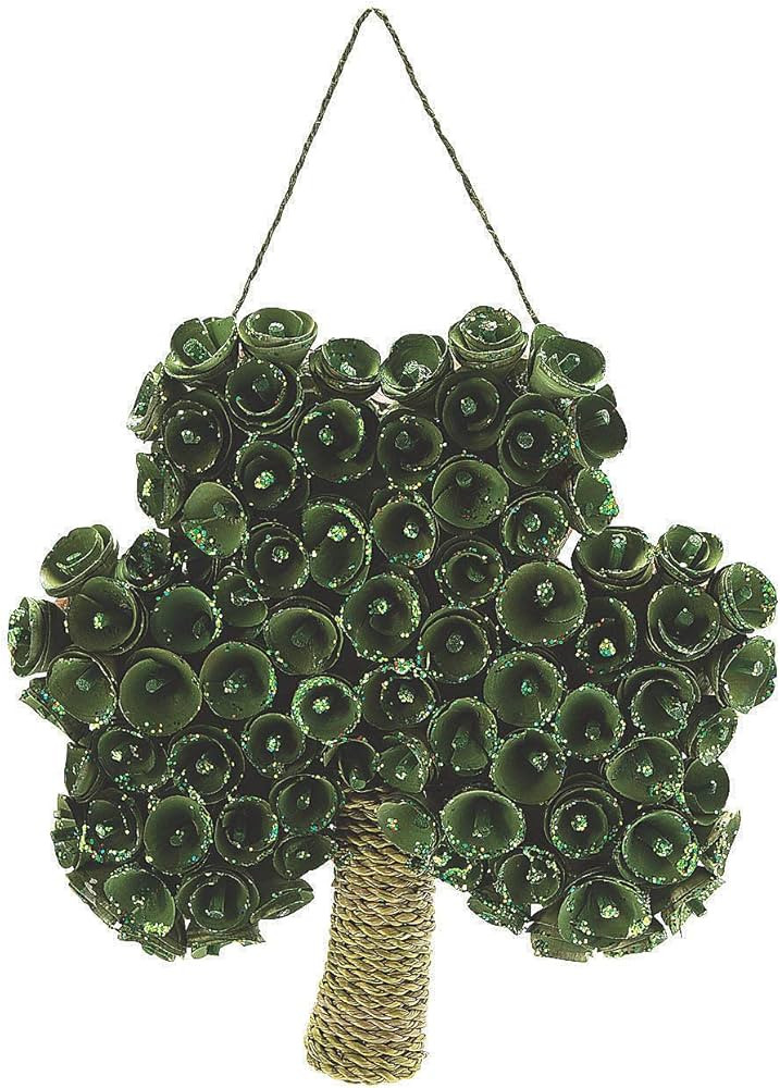 Shamrock-Shaped Wreath - St. Patricks Day Home Decor - 1 Piece - Wood | Amazon (US)