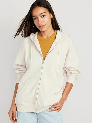 Oversized Full-Zip Hoodie for Women | Old Navy (US)