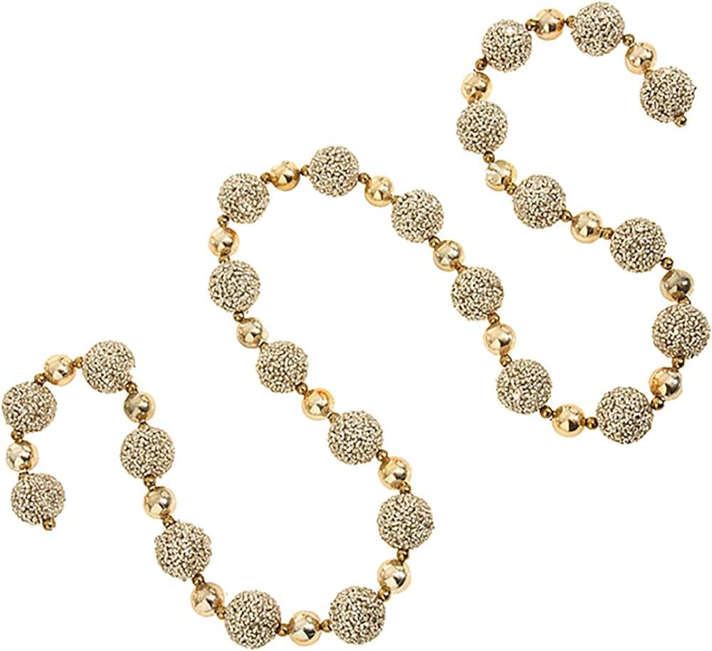 RAZ Imports - Formal Affair - 6' Glittered Gold and Silver Ball Garlands | Amazon (US)