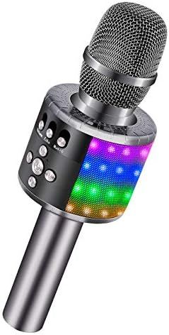 Amazon.com: BONAOK Wireless Bluetooth Karaoke Microphone with Controllable LED Lights, Portable H... | Amazon (US)